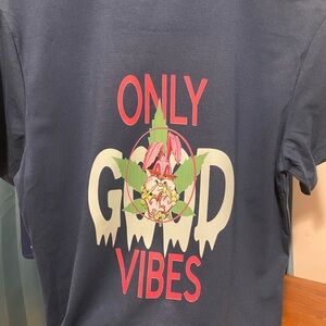 NEW!! DOUBLE SIDED- ONLY GOOD VIBES- BUGS BUNNY/ WEED tee